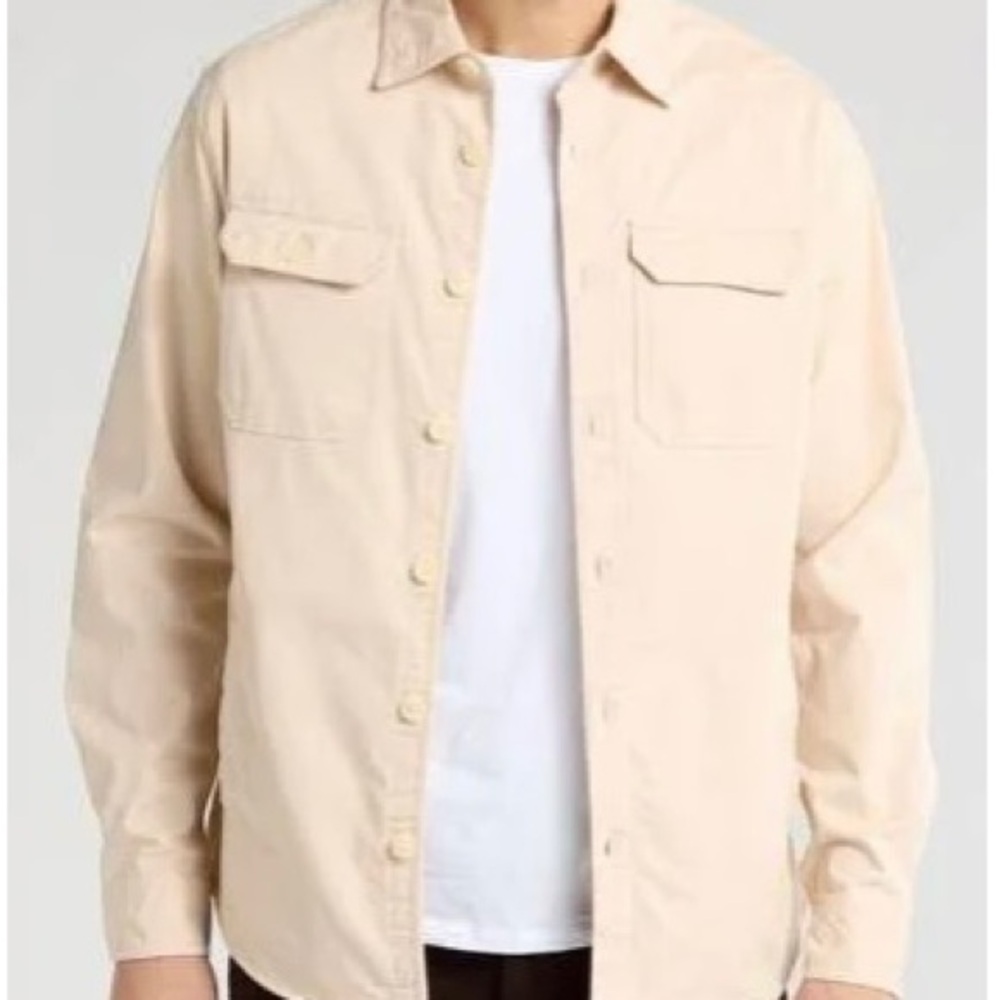 Denim & Flower Men's Beige Shirt Jacket